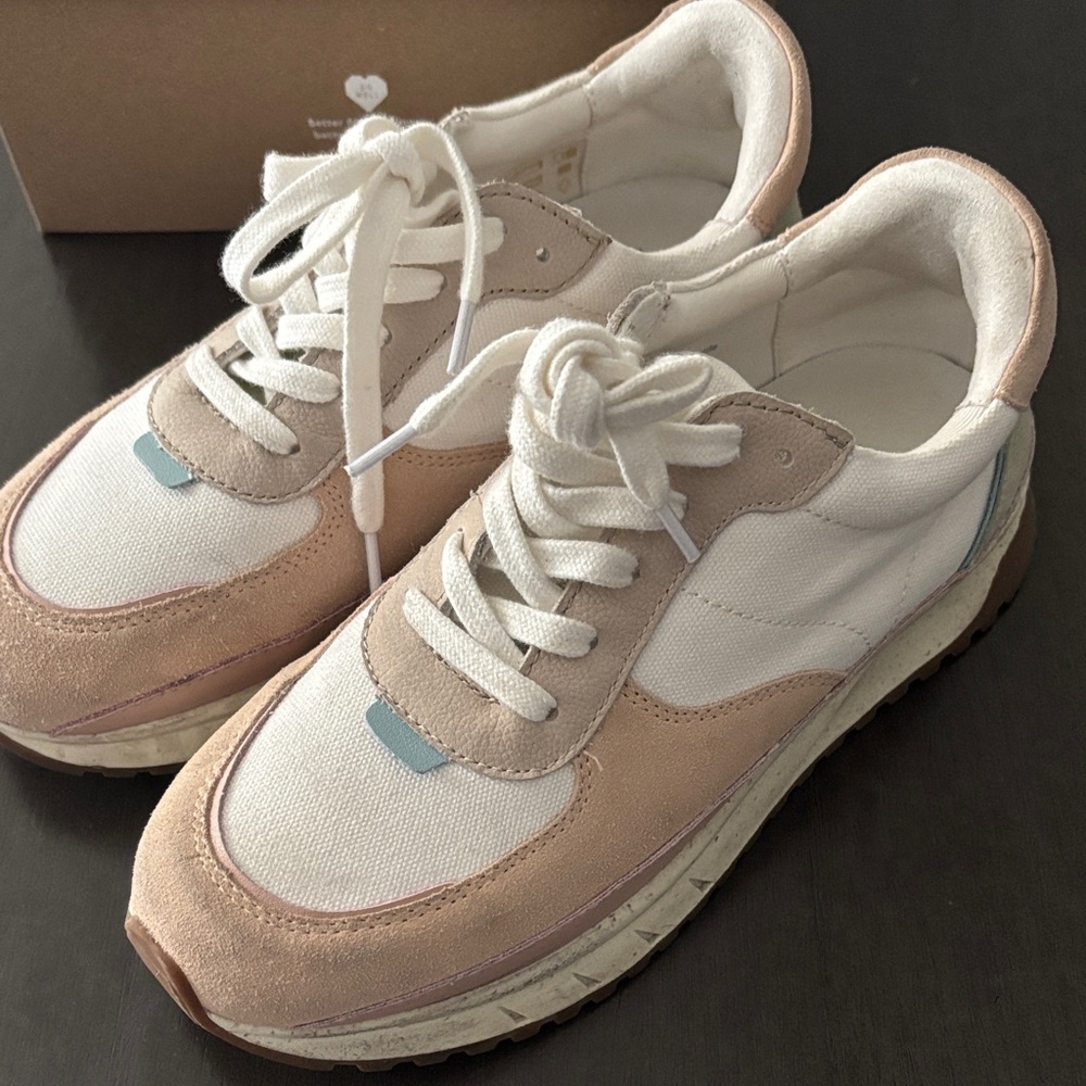 Madewell Beige and White Sneakers